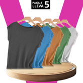 [Pagá 3, Llevate 5] Remeras Luna de Manga Corta en Lyocell y Poliéster (¡La Más Querida!)