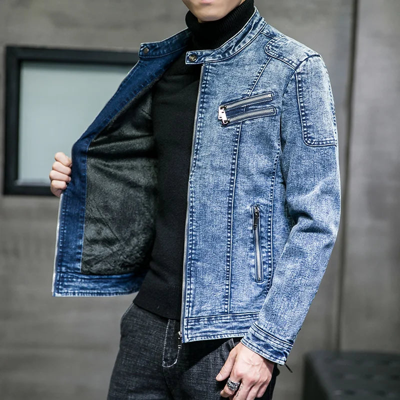 Jaqueta Jeans Masculina Vintage Bellvian - BL177